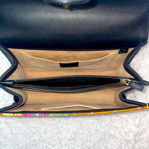 Gucci Satin Calfskin Bamboo Tokyo Jacquard Floral Dionysus Top Handle Bag Purse - Picture 14 of 17